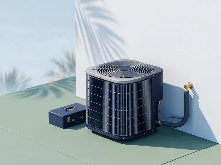 Illustration of a residential outdoor AC unit